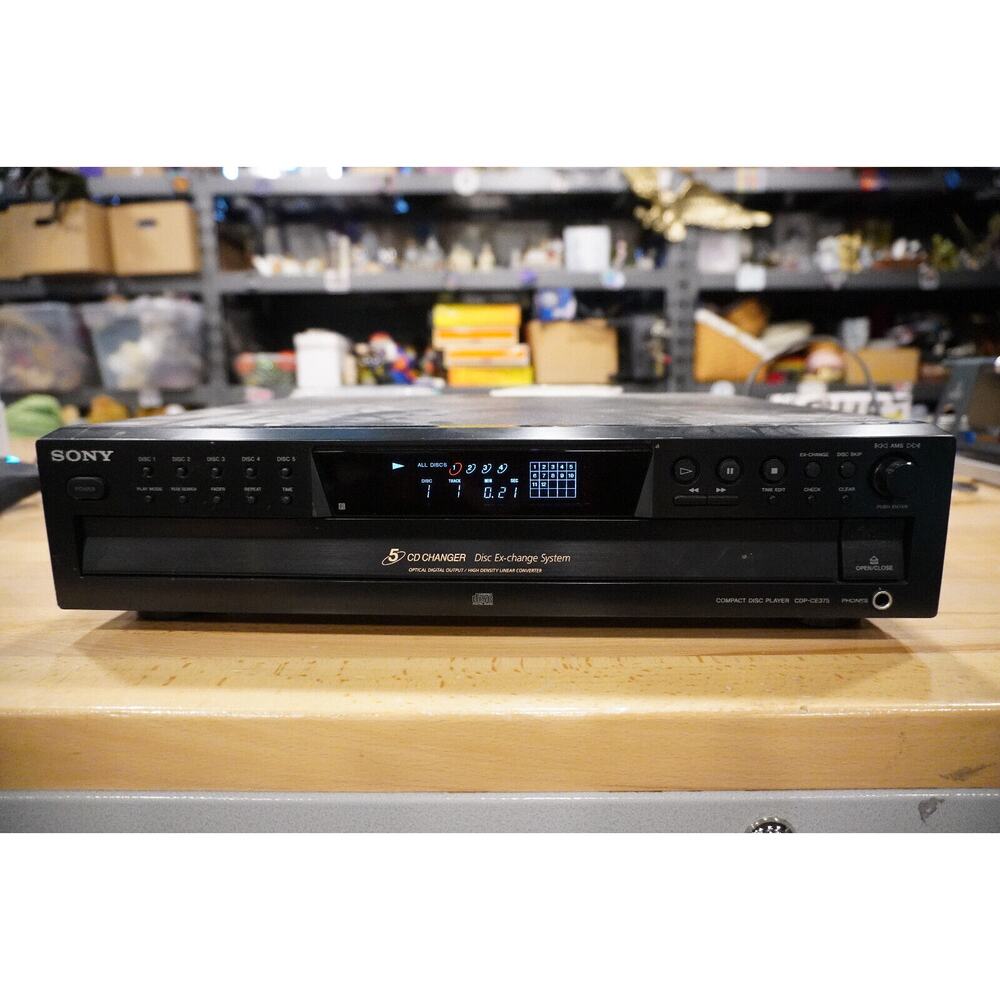 Sony CDP-CE375 - 5 Disc Carousel CD Player Works Great, Remote not included